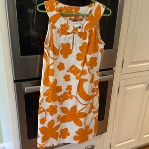 Tory Burch Orange and White Floral Dress